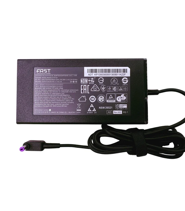 Acer Laptop Şarj Aleti Adaptör 19V 7.1A 135W 5.5×1.7mm FAST Versiyon 2